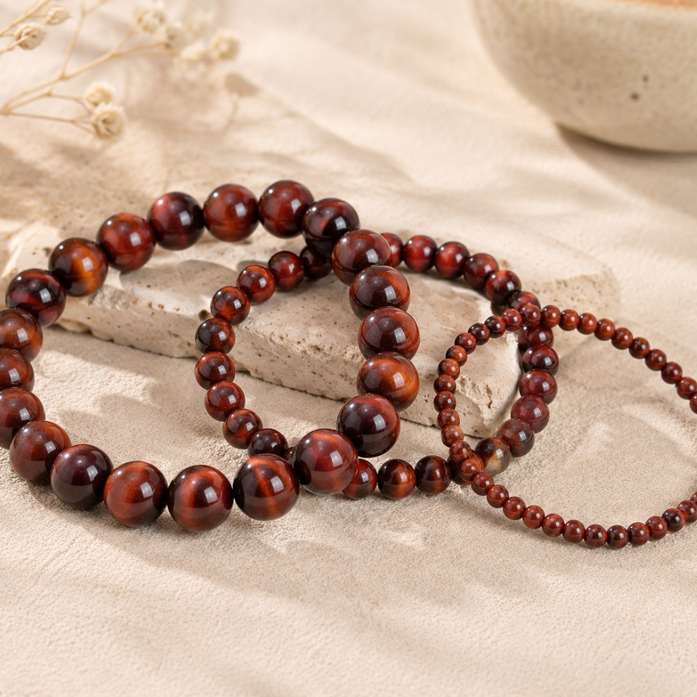 Bracelet Œil de Tigre Rouge