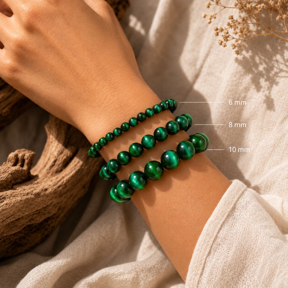 Bracelet Œil de Tigre Vert