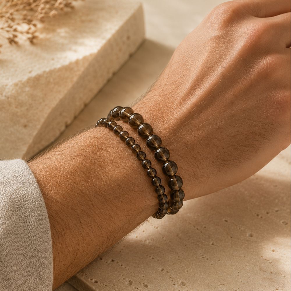 Bracelet Quartz Fumé en Pierres Naturelles