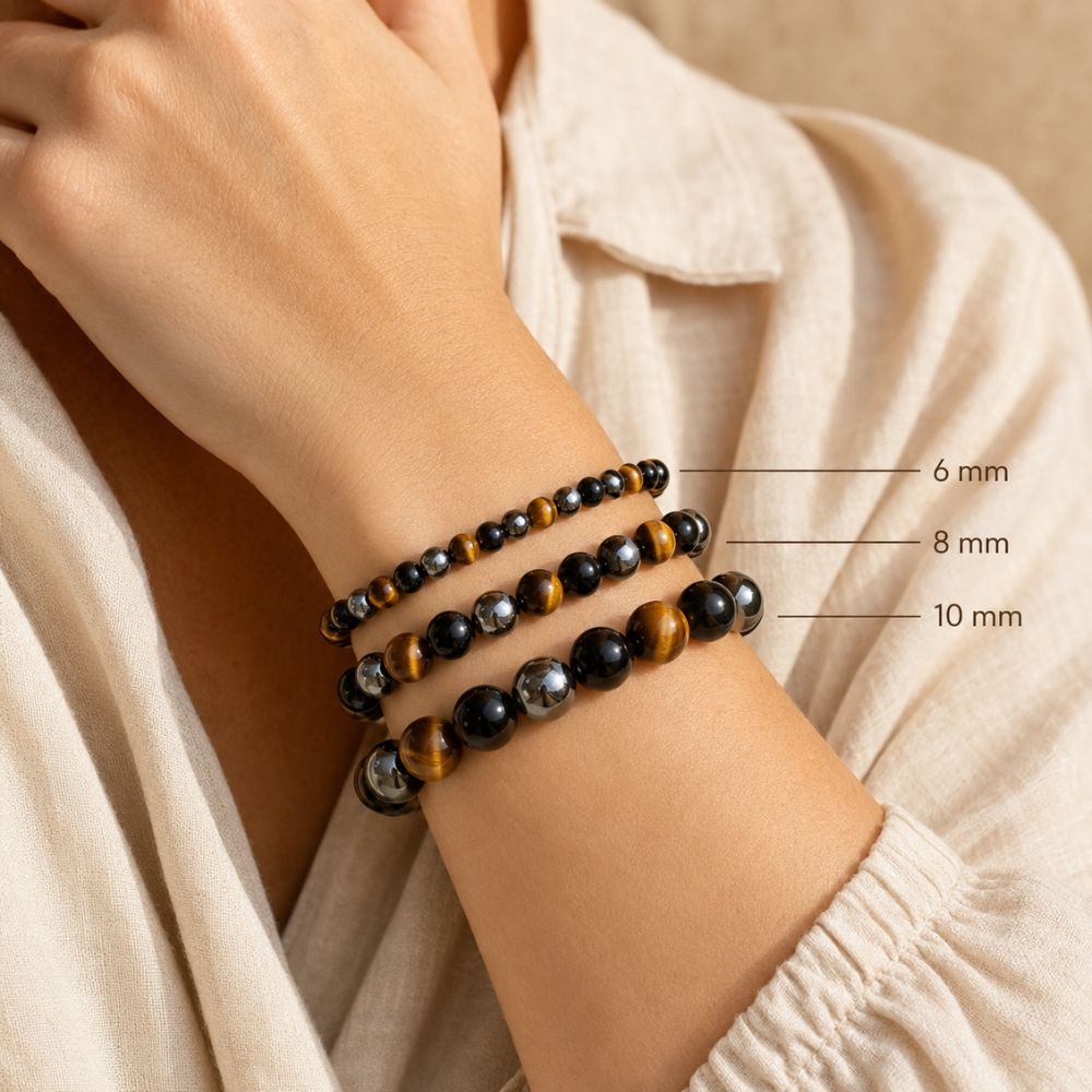 Bracelet Triple Protection en Pierres Naturelles