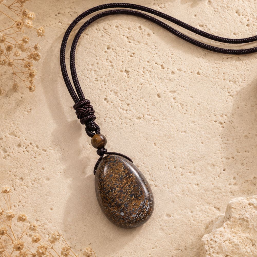Pendentif Bronzite en Pierre Naturelle