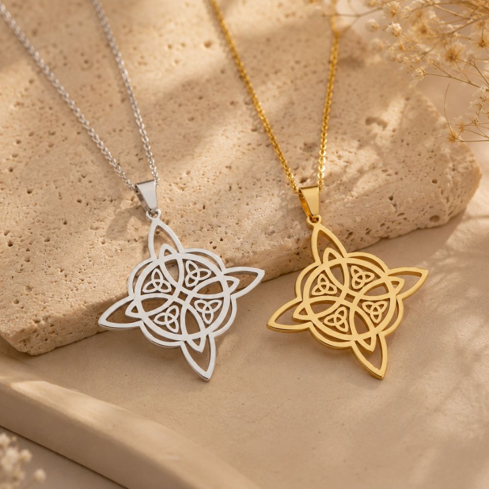 Pendentif Nœud de Sorcière en Acier Inoxydable