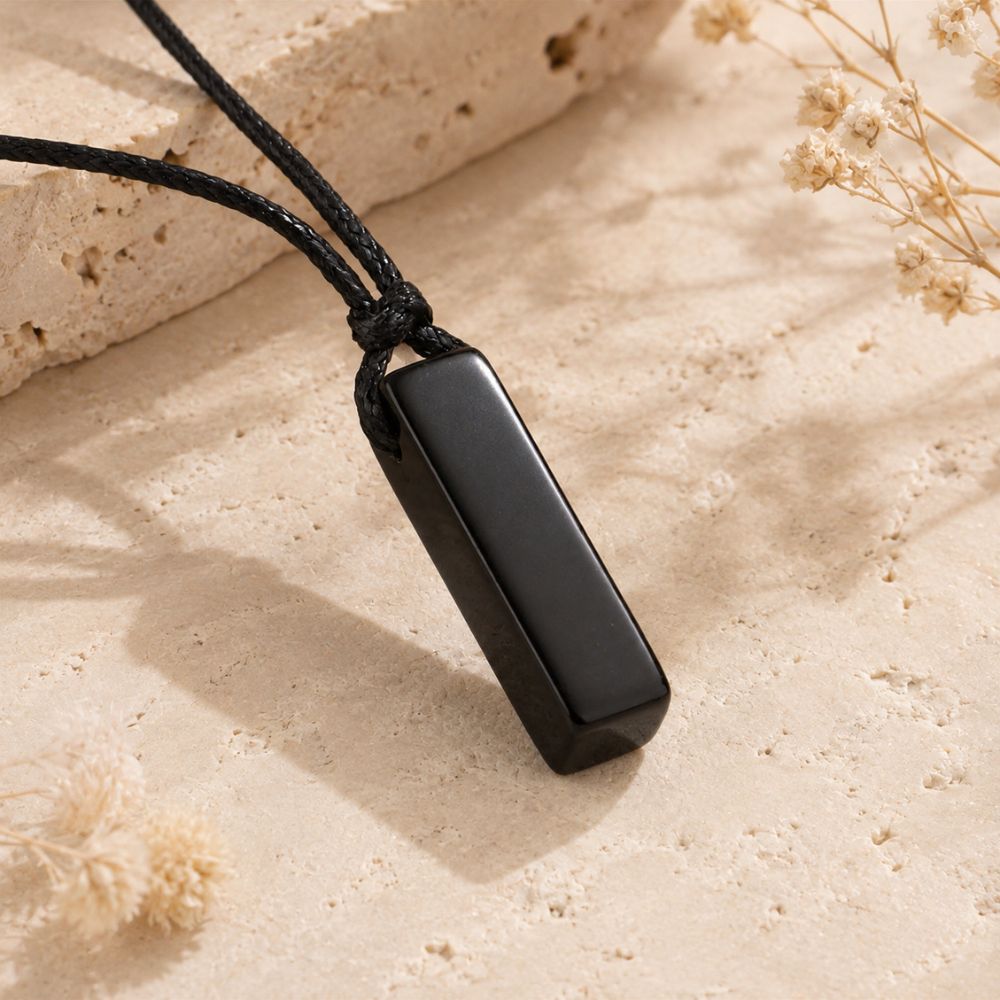 Pendentif Obsidienne Noire Homme