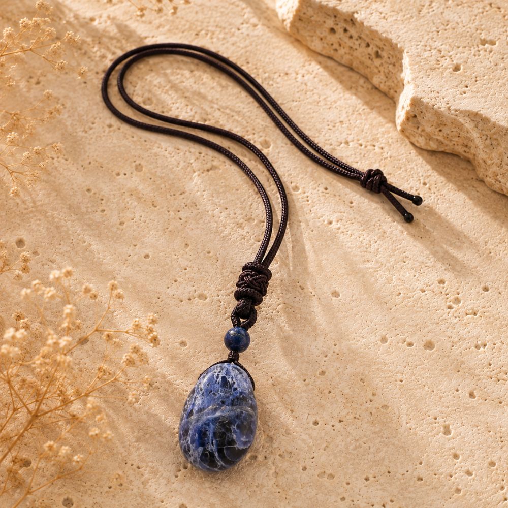 Pendentif Sodalite en Pierre Naturelle
