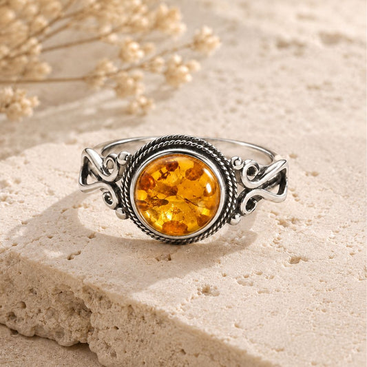 Bague Ambre Argent 925