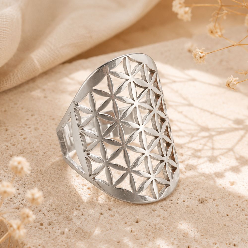 Bague Fleur de Vie Ajustable