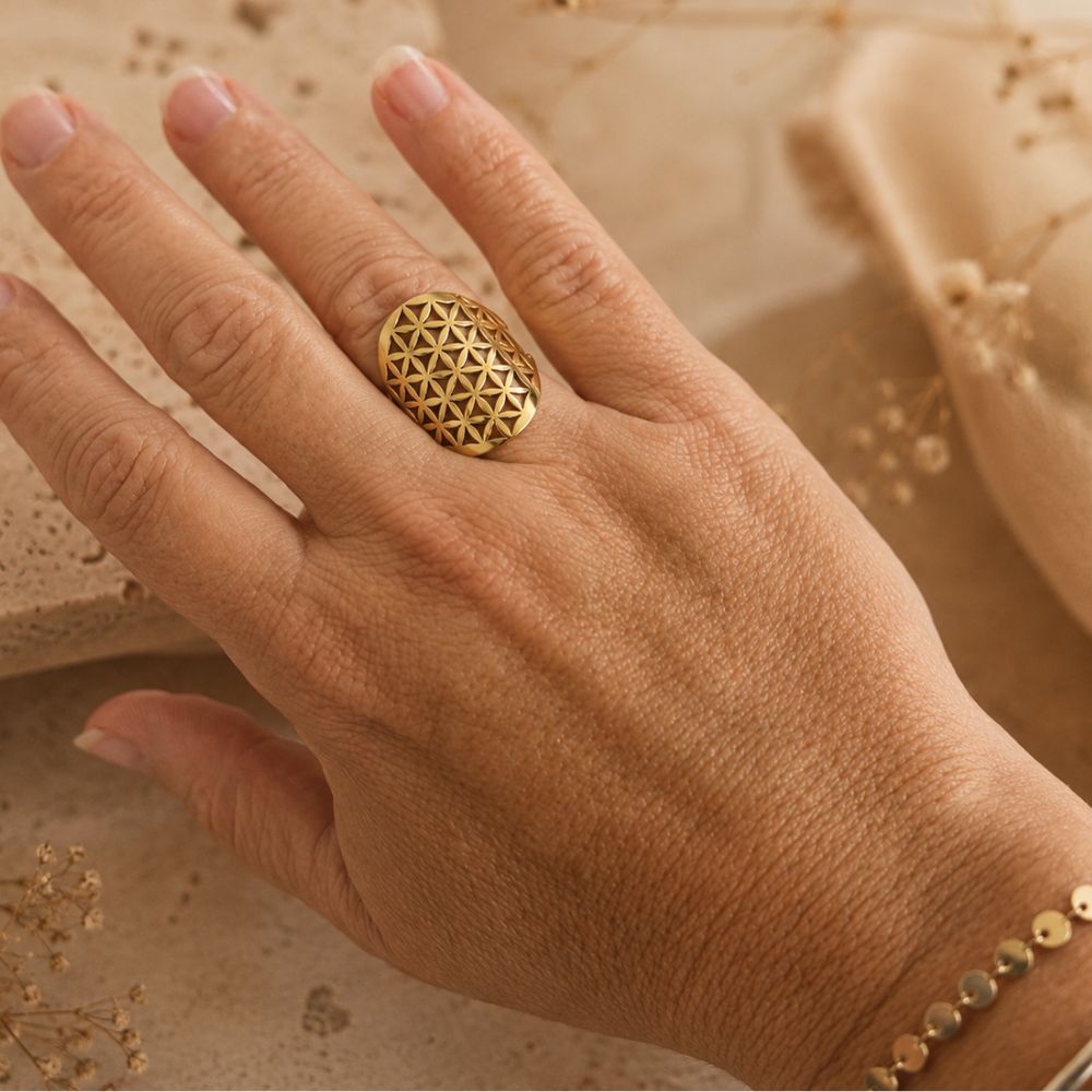 Bague Fleur de Vie Ajustable