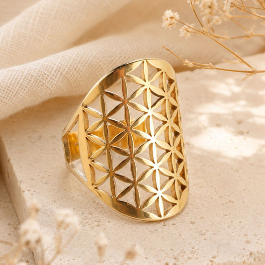Bague Fleur de Vie Ajustable