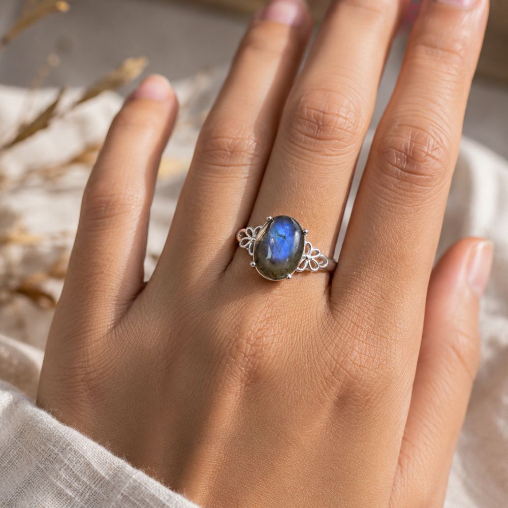 Bague Labradorite Réglable