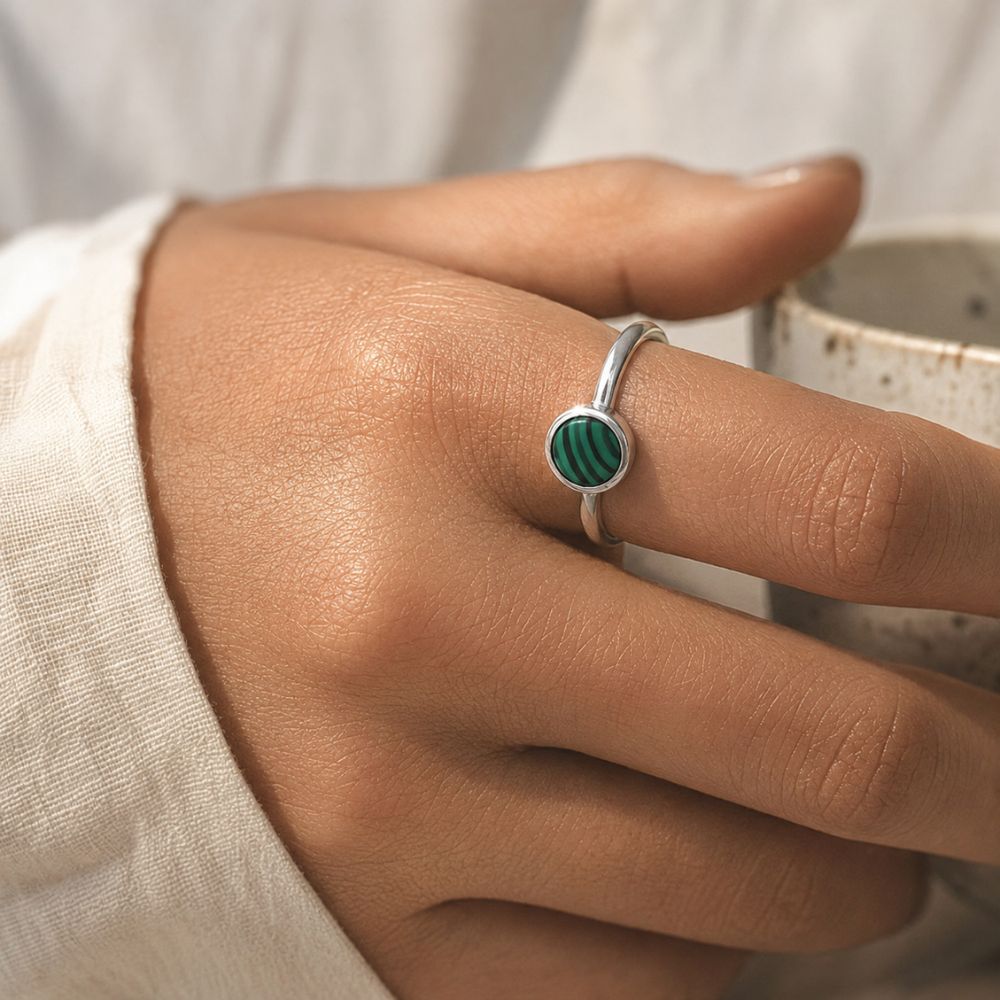 Bague Malachite Argent