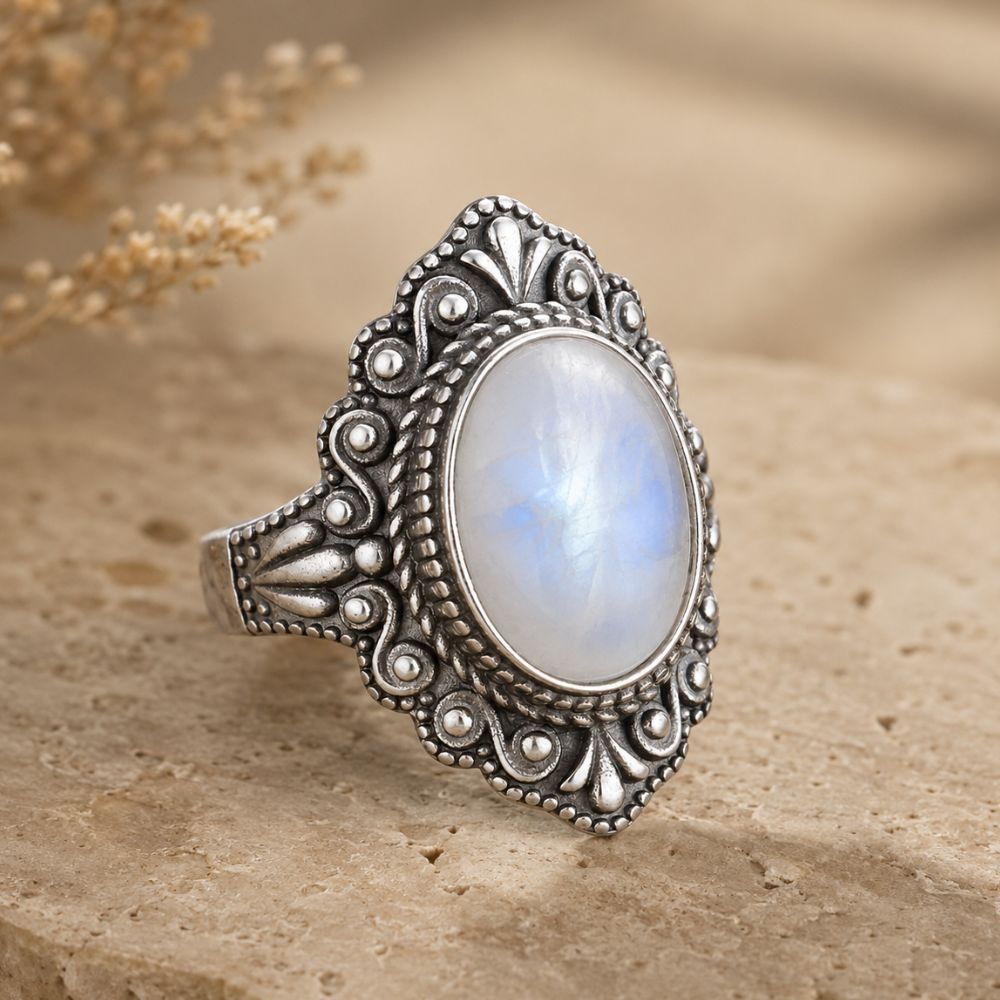 Bague Pierre de Lune Vintage
