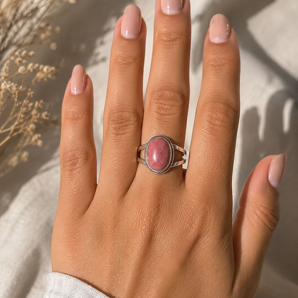 Bague Rhodochrosite en Argent 925