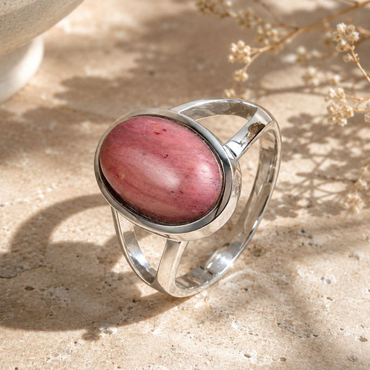 Bague Rhodochrosite en Argent 925