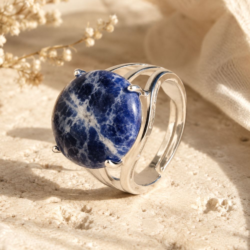 Bague Sodalite en Pierre Naturelle