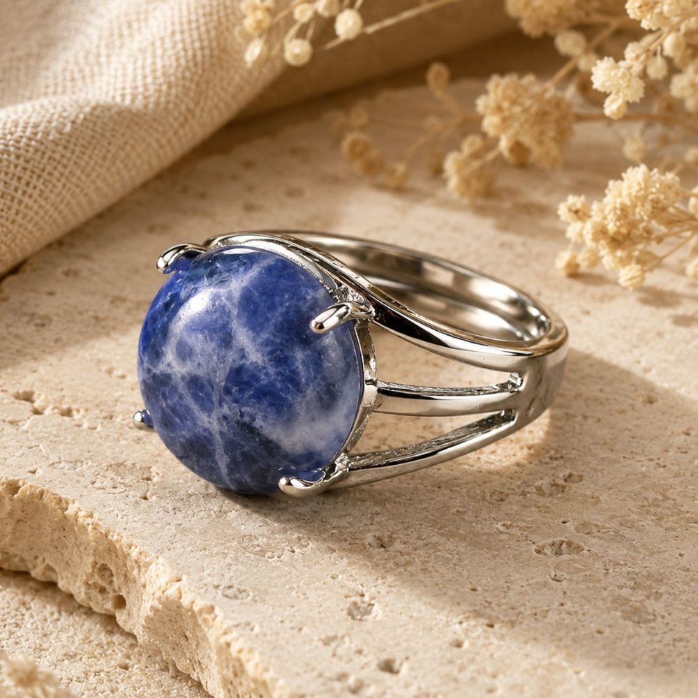 Bague Sodalite en Pierre Naturelle