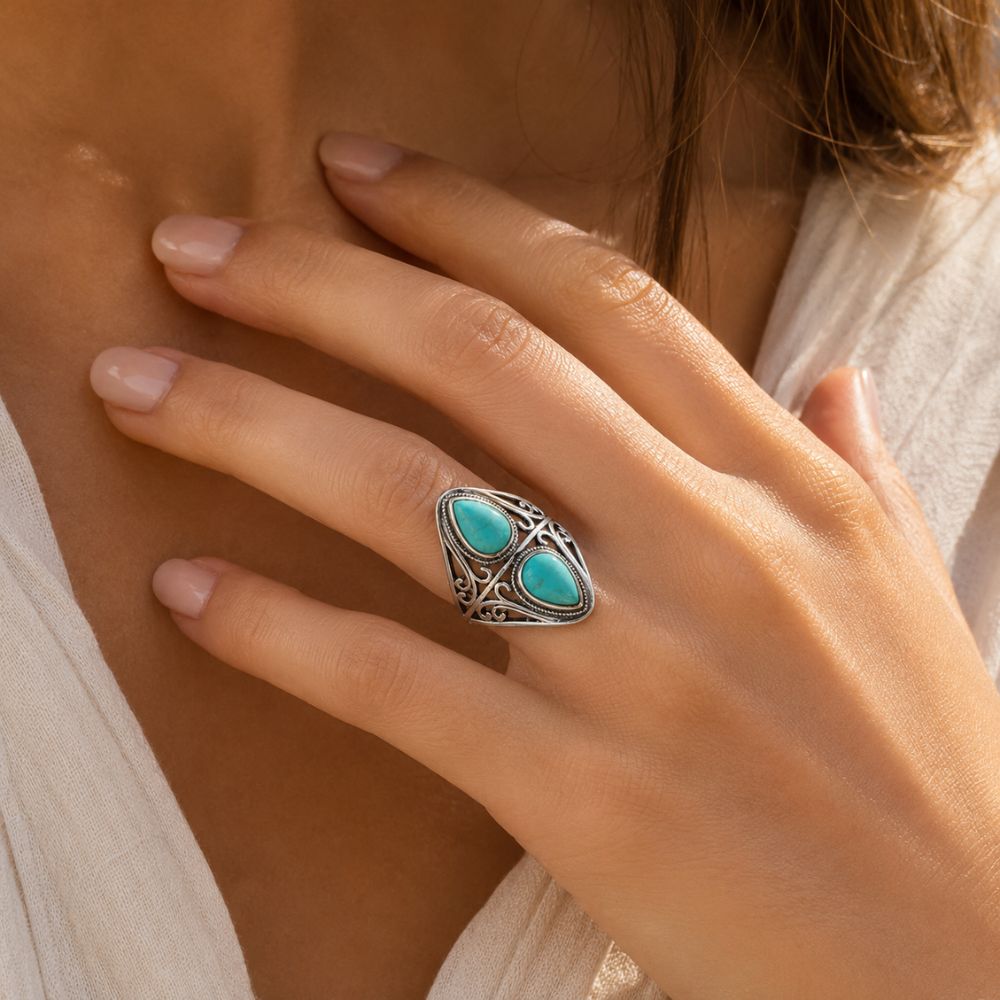 Bague Turquoise Argent 925