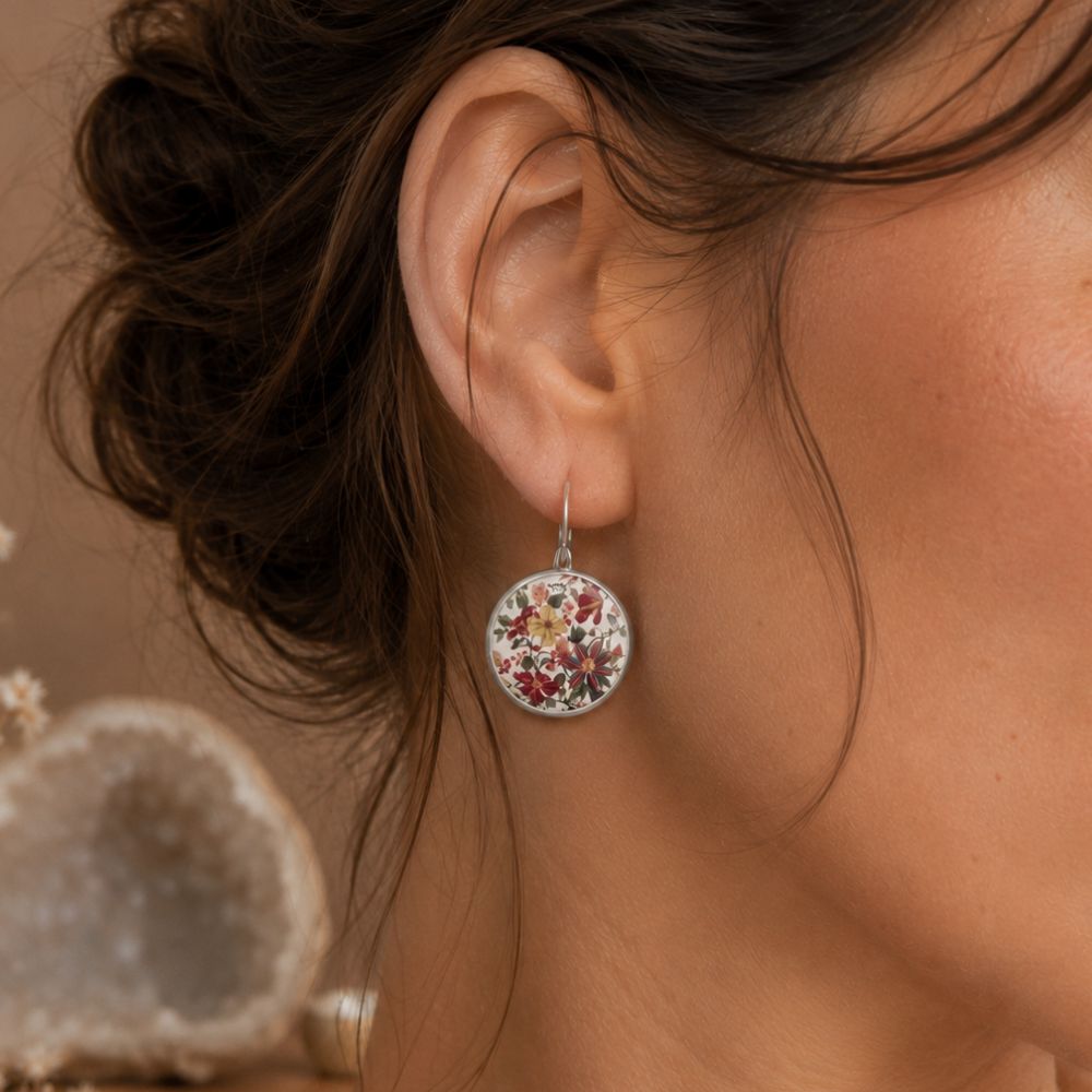 Boucle d’Oreille Bohème Fleurie