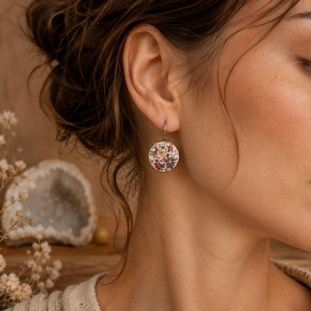 Boucle d’Oreille Bohème Fleurie