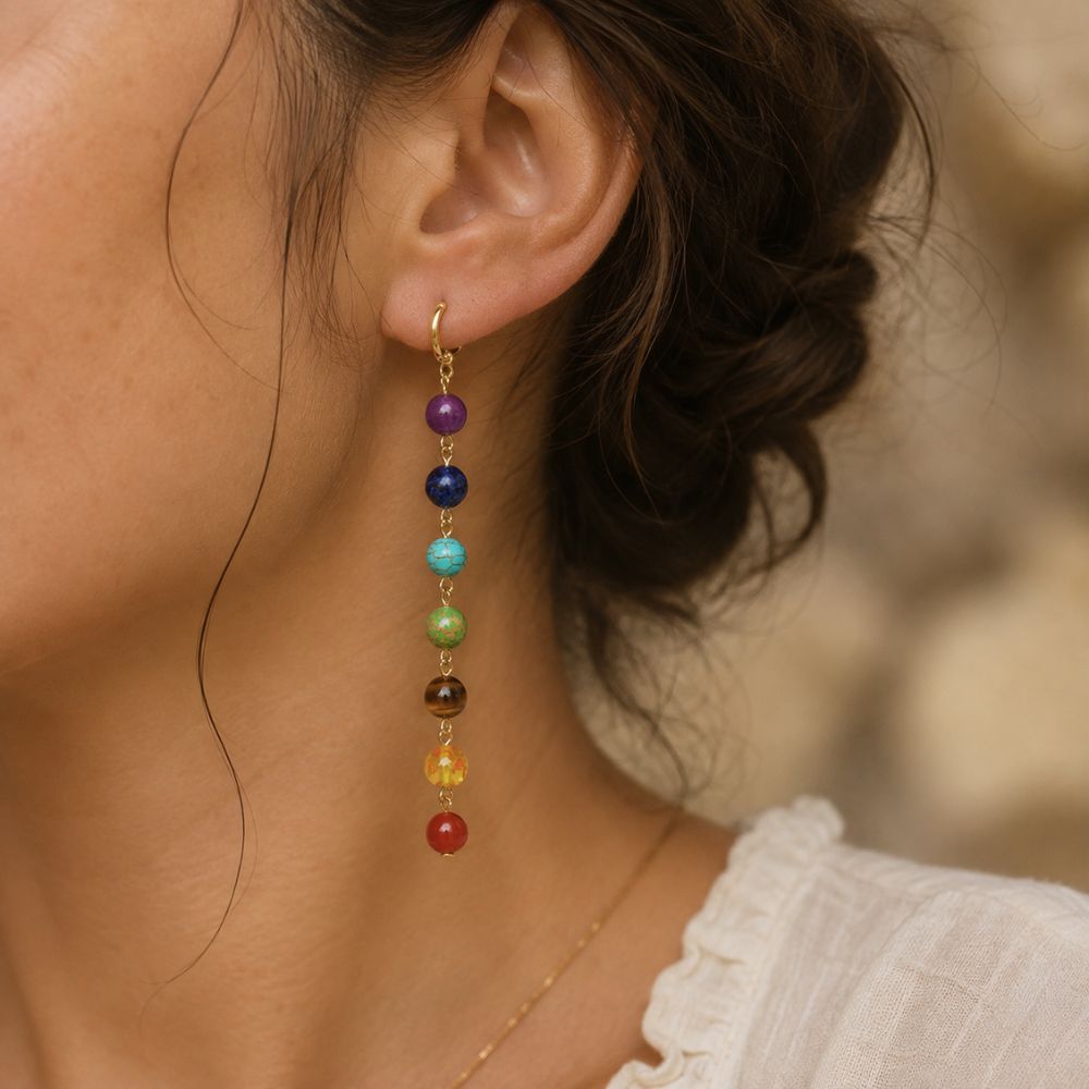 Boucles d’Oreilles 7 Chakras