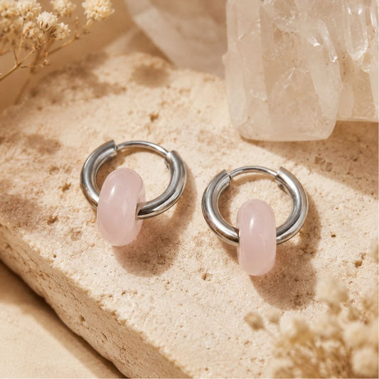Boucles d’Oreilles Créoles en Pierre