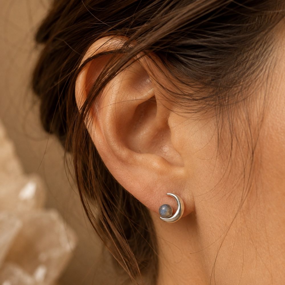 Boucles d’Oreilles Labradorite