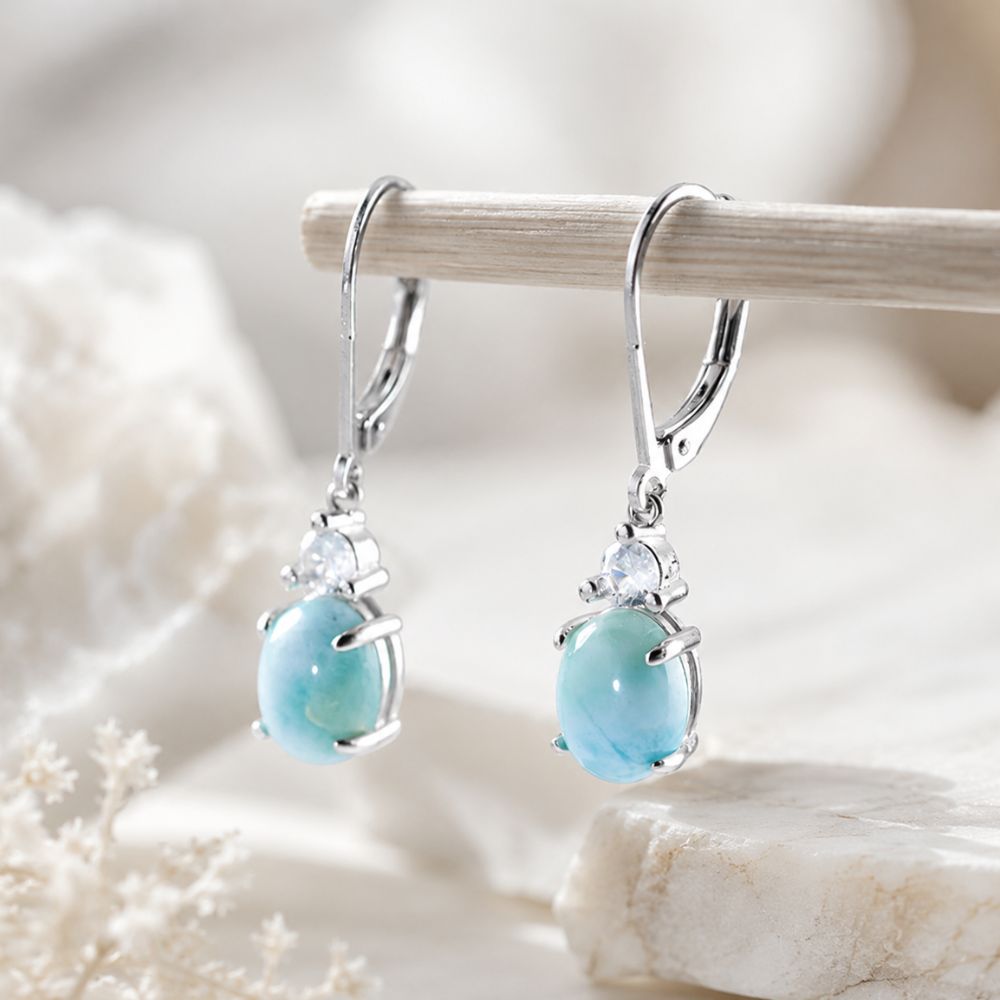Boucles d’Oreilles Larimar en Argent 925