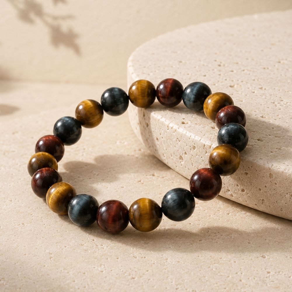 Bracelet 3 Œils en Pierres Naturelles