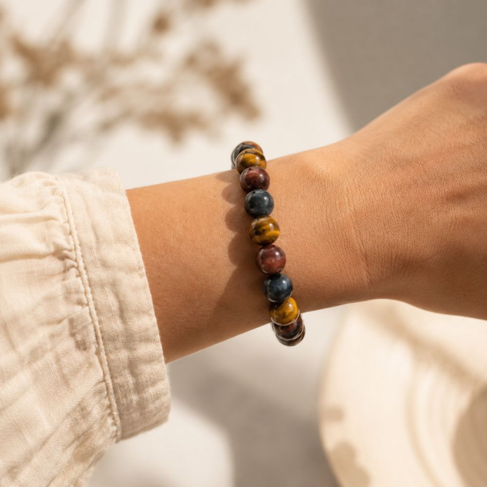 Bracelet 3 Œils en Pierres Naturelles