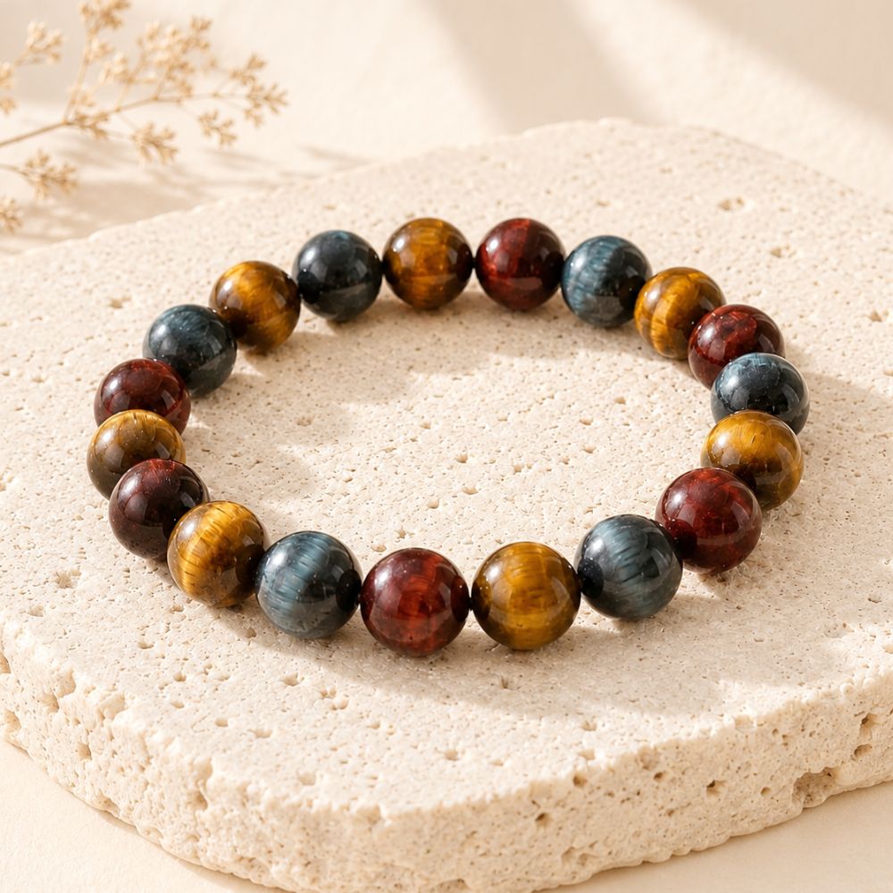 Bracelet 3 Œils en Pierres Naturelles