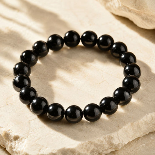 Bracelet Agate Noire en Pierres Naturelles