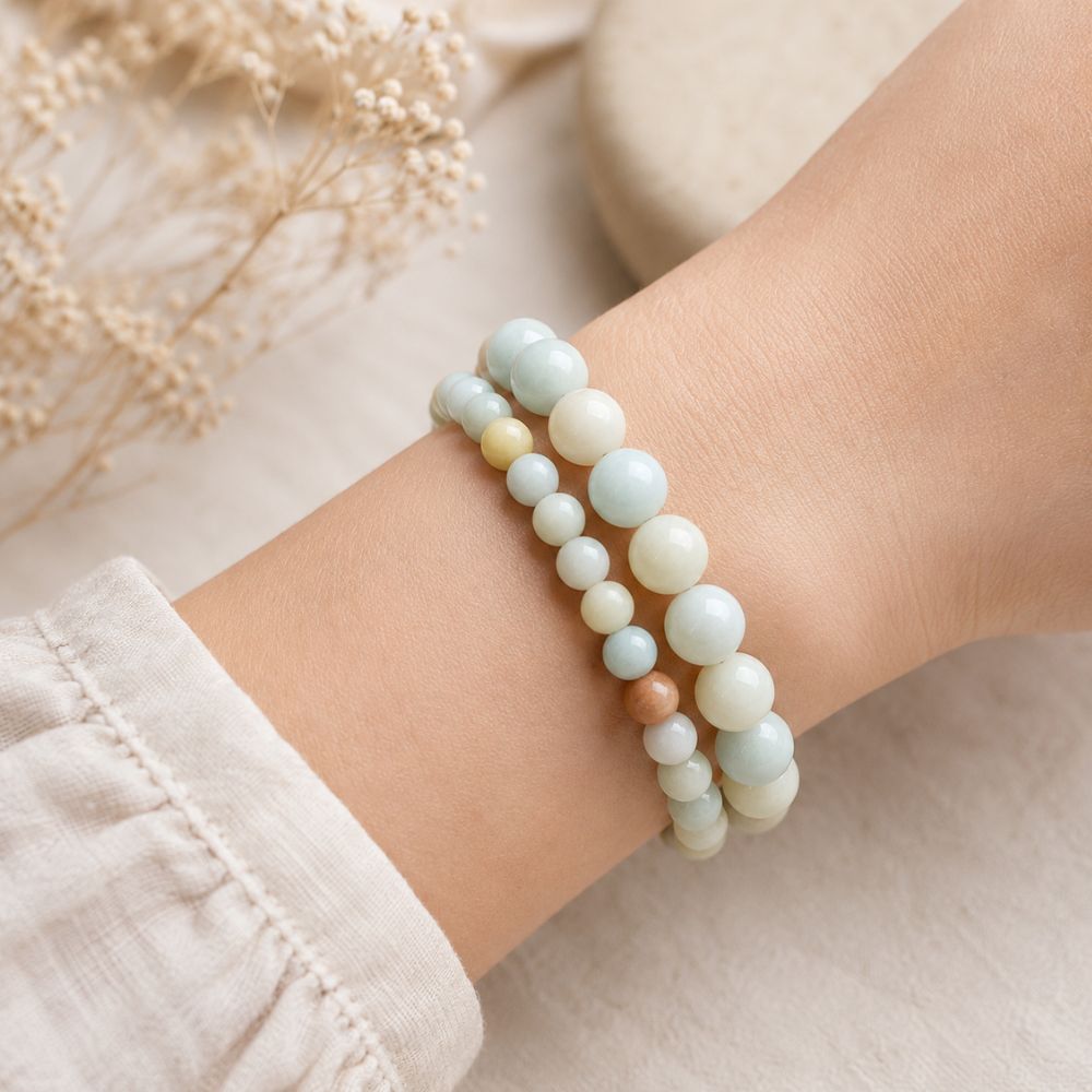 Bracelet Amazonite en Pierres Naturelles