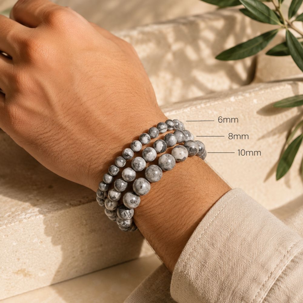 Bracelet Jaspe Picasso en Pierres Naturelles