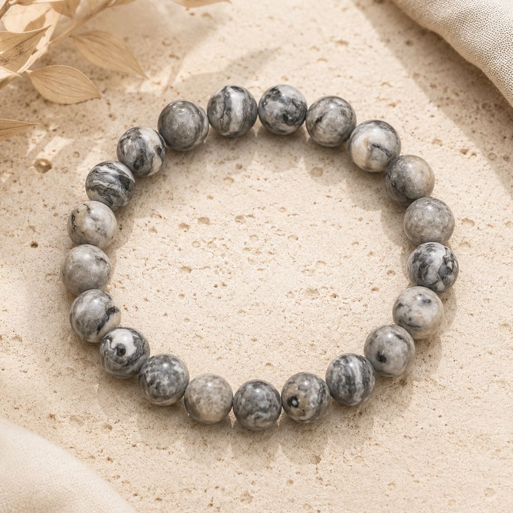 Bracelet Jaspe Picasso en Pierres Naturelles