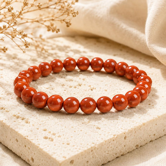 Bracelet Jaspe Rouge en Pierres Naturelles
