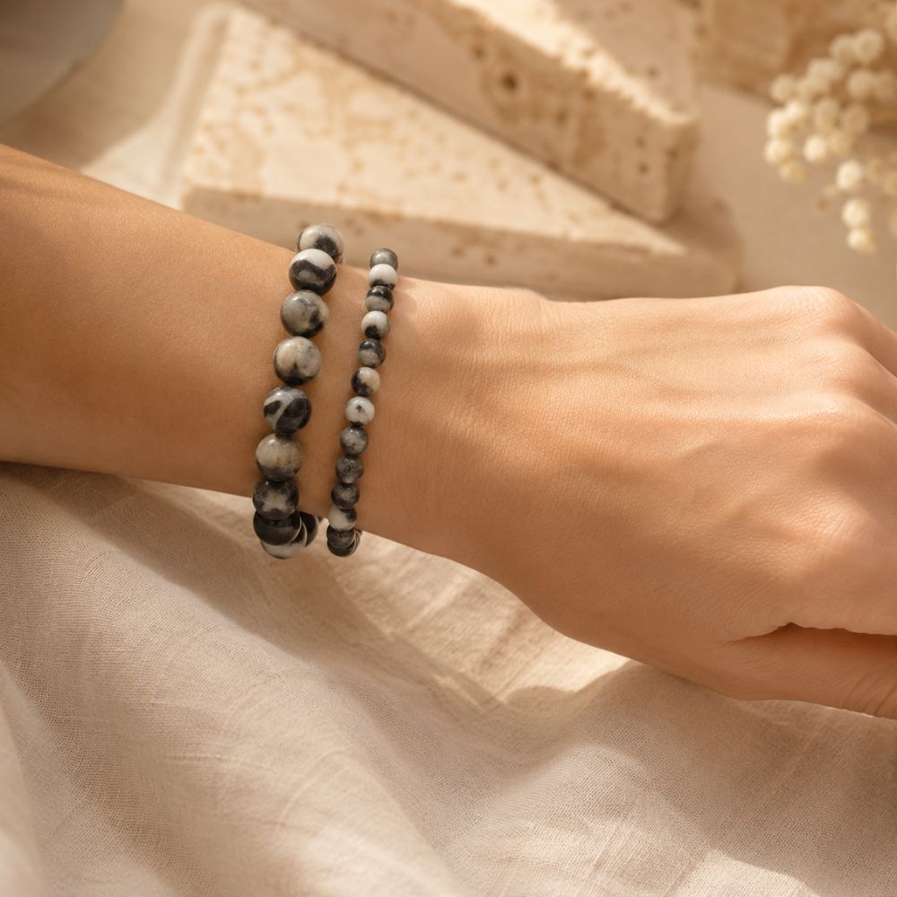 Bracelet Jaspe Zèbre en Pierres Naturelles