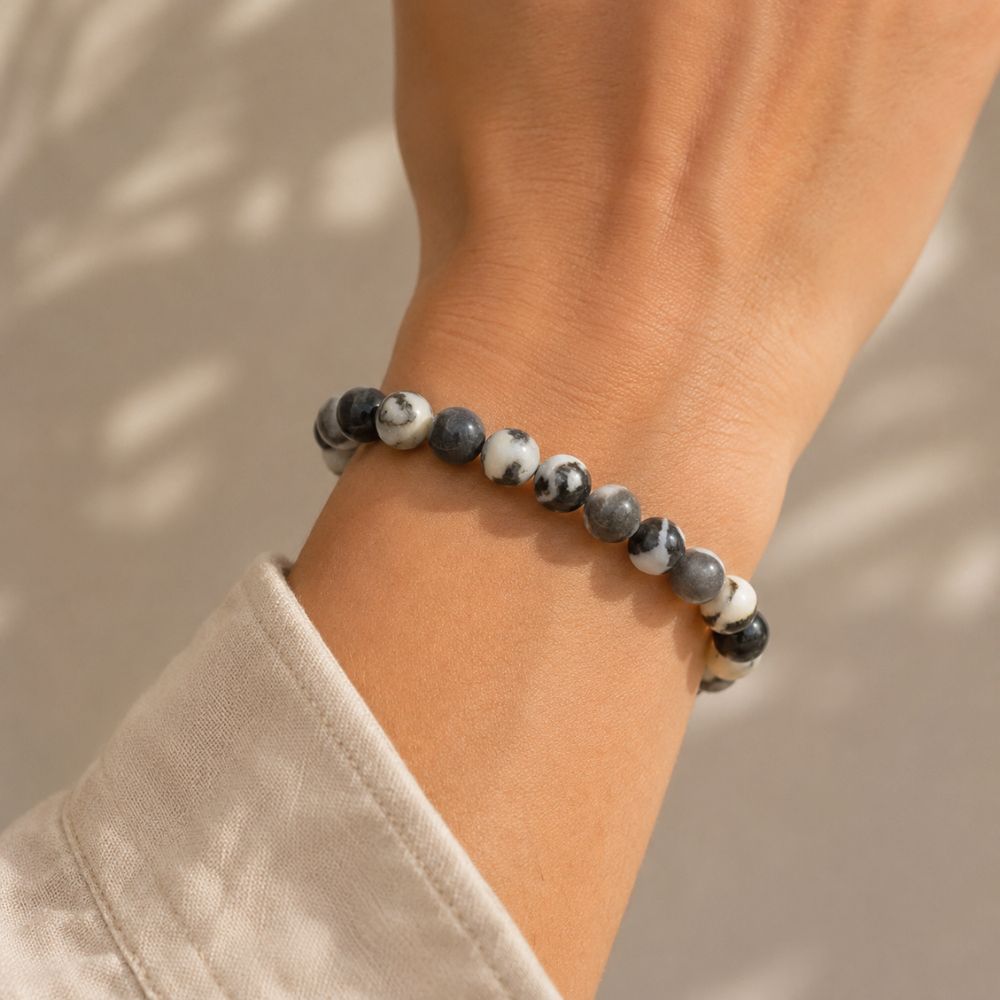 Bracelet Jaspe Zèbre en Pierres Naturelles