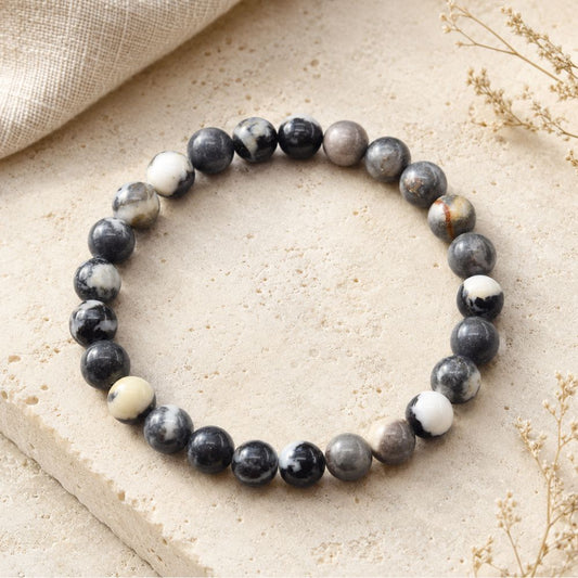 Bracelet Jaspe Zèbre en Pierres Naturelles