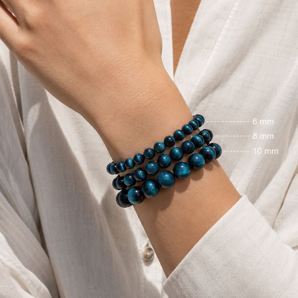 Bracelet Œil de Tigre Bleu