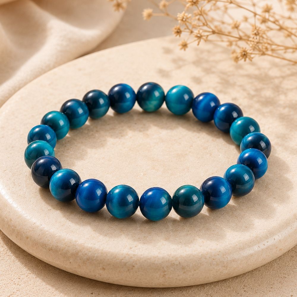 Bracelet Œil de Tigre Bleu