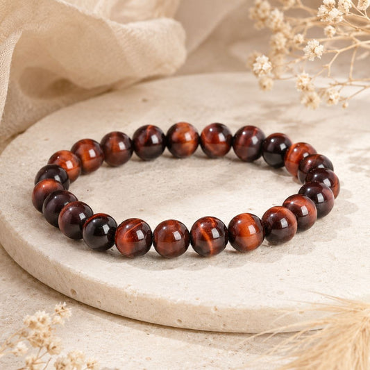 Bracelet Œil de Tigre Rouge