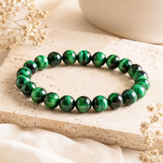 Bracelet Œil de Tigre Vert
