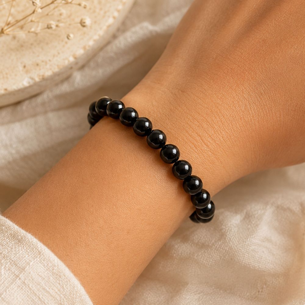 Bracelet Onyx Noir en Pierres Naturelles
