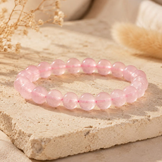 Bracelet Pierre Quartz Rose