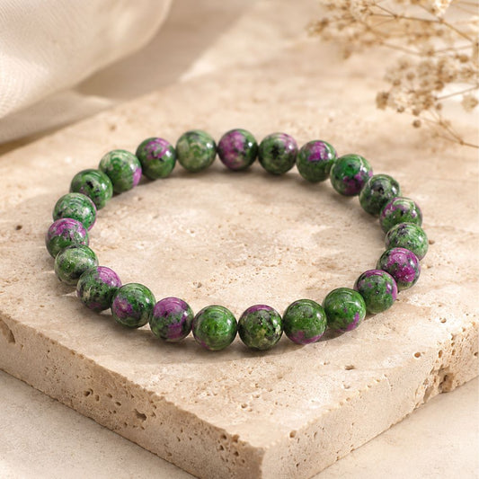 Bracelet Rubis Zoïsite en Pierres Naturelles