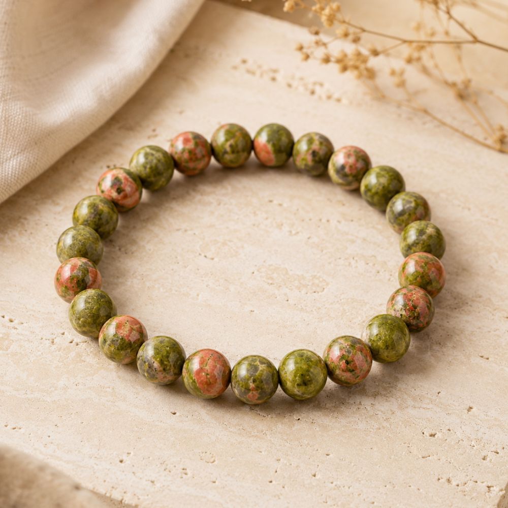 Bracelet Unakite en Pierres Naturelles