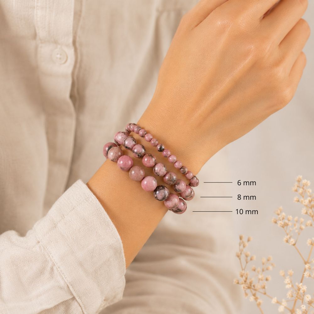 Bracelets Rhodonite en Pierres Naturelles