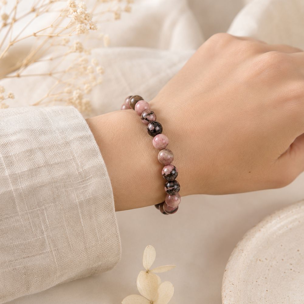 Bracelets Rhodonite en Pierres Naturelles