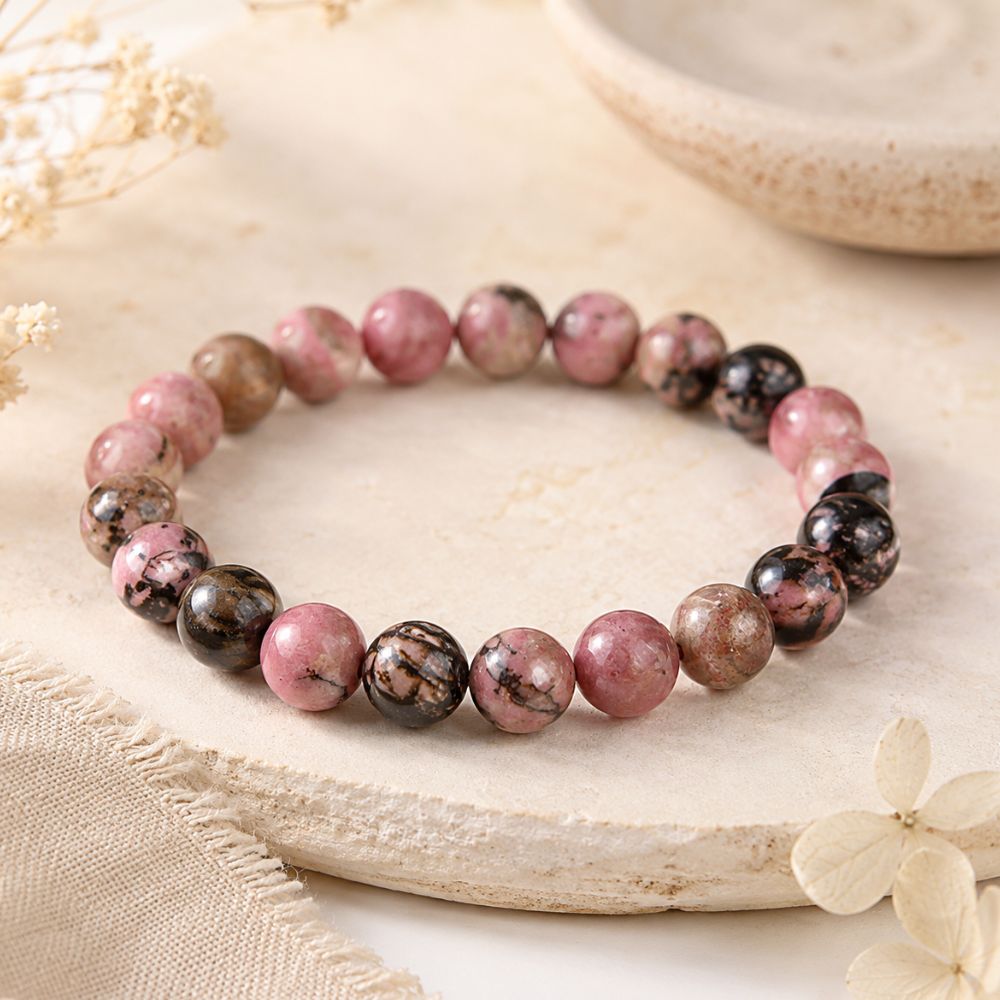 Bracelets Rhodonite en Pierres Naturelles