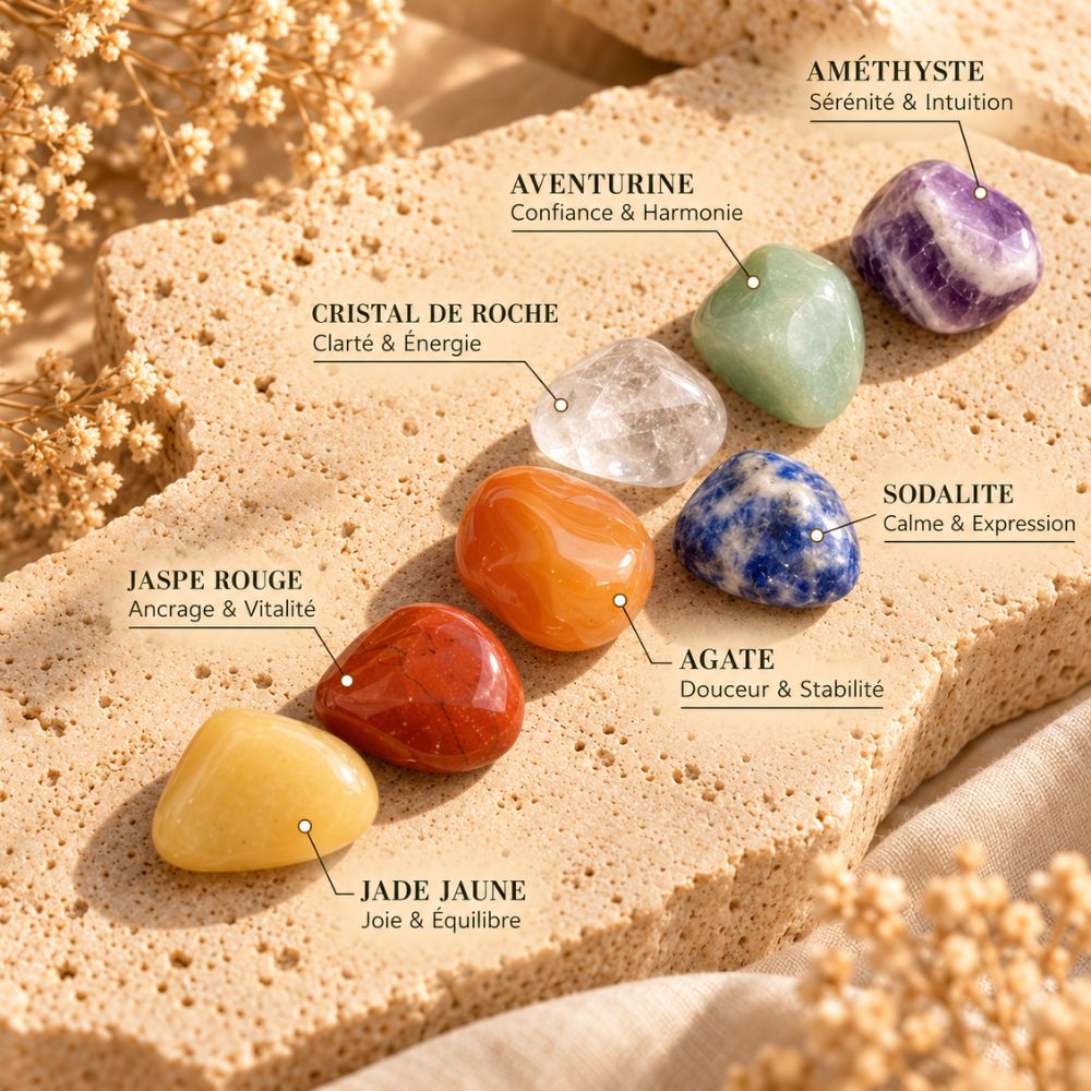 Coffret pierres naturelles – 14 pièces à découvrir