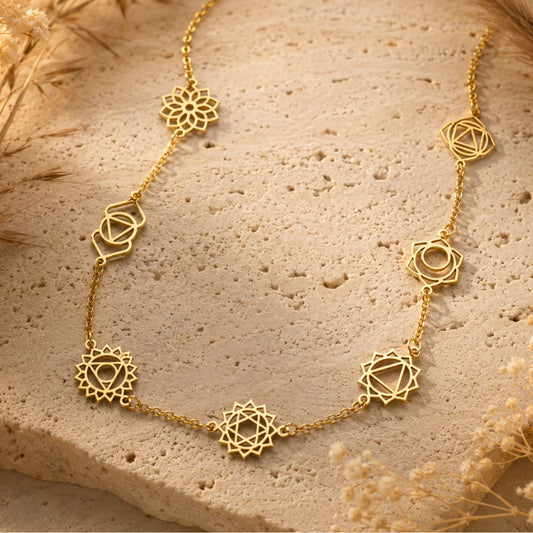 Collier 7 Chakras en Acier Inoxydable
